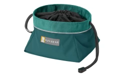 Ruffwear Quencher Cinch Top Dog Bowl For Travel M Tumalo Teal -Ruffwear 592347 4304119