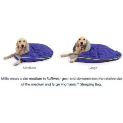 Ruffwear Highlands Dog Sleeping Bag - Medium -Ruffwear Ruffwear Highlands Sleeping Bag Medium Huckleberry Blue NZ 05