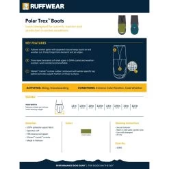 Ruffwear Polar Trex Winter Dog Boots - Pair -Ruffwear Ruffwear Polar Trex Pair Obsidian Black NZ 06