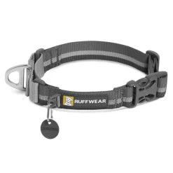 Ruffwear Web Reaction Martingale Dog Collar -Ruffwear Ruffwear Web Reaction Collar Granite Grey NZ Further Faster NZ 01