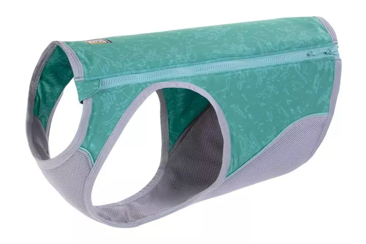 Ruffwear Swamp Cooler Zip Dog Cooling Vest Aurora Teal 1 Ruffwear Swamp Cooler Zip Dog Cooling Vest Aurora Teal